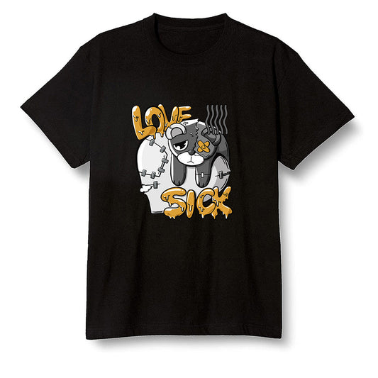 Pop Colour AJ1 Retro High OG Rookie Of The Year - Love Sick  - Black Men T-shirt