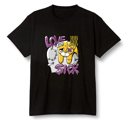 Pop Colour AJ1 Retro High OG Brotherhood - Love Sick  - Black Men T-shirt