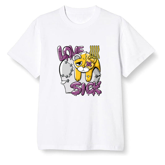 Pop Colour AJ1 Retro High OG Brotherhood - Love Sick  - White Men T-shirt