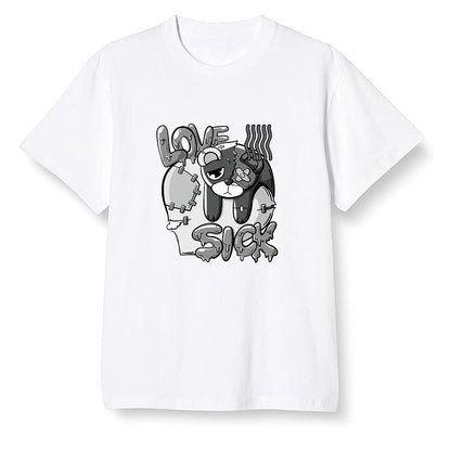 Pop Colour AJ1 High OG Silver TOE - Love Sick  - White Men T-shirt