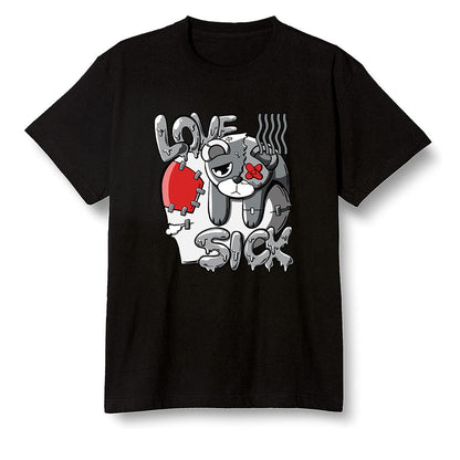 Pop Colour AJ13 Retro HE Got Game - Love Sick - Black Men T-shirt