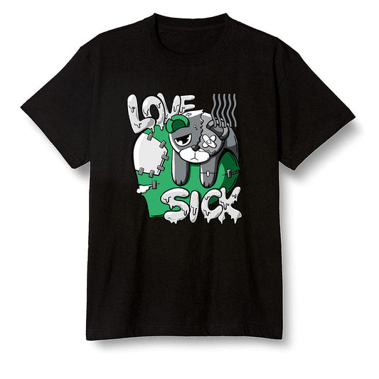 Pop Colour AJ13 Retro 'Lucky Green' - Love Sick - Black Men T-shirt