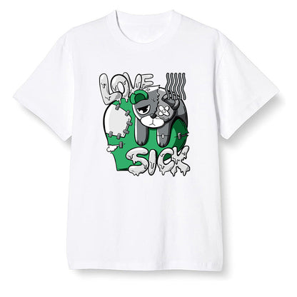 Pop Colour AJ13 Retro 'Lucky Green' - Love Sick - White Men T-shirt