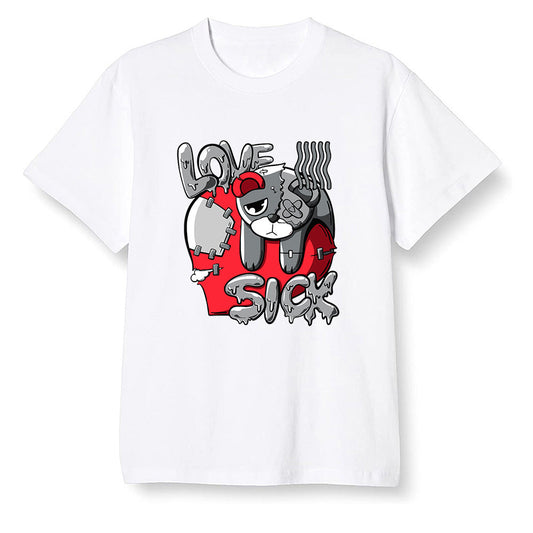 Pop Colour AJ6 Retro Black Infrared - Love Sick - White Men T-shirt