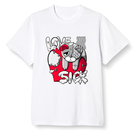 Pop Colour AJ6 Retro White Infrared - Love Sick - White Men T-shirt