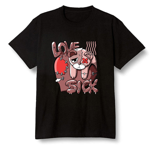 Pop Colour AJ6 Retro NRG Rust Pink - Love Sick - Black Men T-shirt