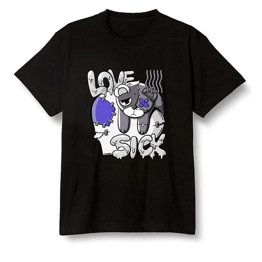Pop Colour AJ6 Retro Ltr Flint - Love Sick - Black Men T-shirt