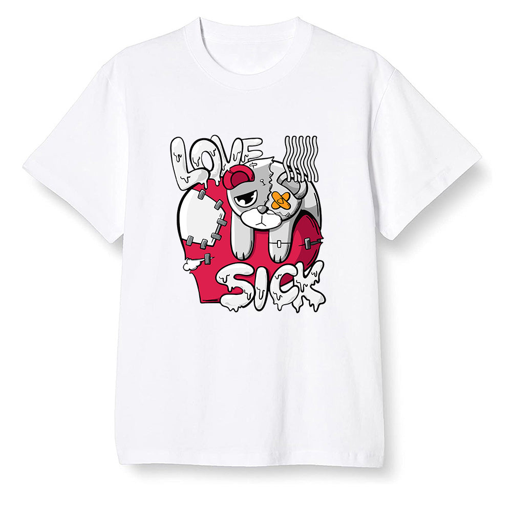Pop Colour AJ6 Retro Hare - Love Sick - White Men T-shirt