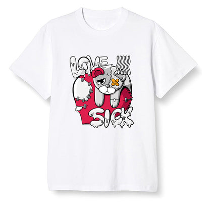Pop Colour AJ6 Retro Hare - Love Sick - White Men T-shirt