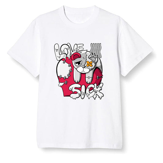 Pop Colour AJ6 Retro Hare - Love Sick - White Men T-shirt