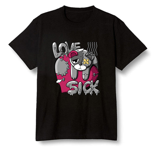 Pop Colour AJ6 Retro Bordeaux - Love Sick - Black Men T-shirt