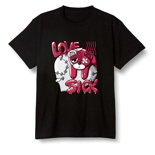 Pop Colour AJ6 Retro Carmine - Love Sick - Black Men T-shirt