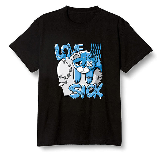 Pop Colour AJ6 UNC White - Love Sick - Black Men T-shirt