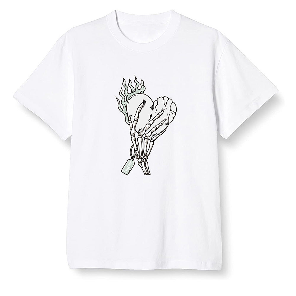 Pop Colour AJ1 Low Retro 'White' White/White-Metallic Silver - Love it will pay  - White Men T-shirt