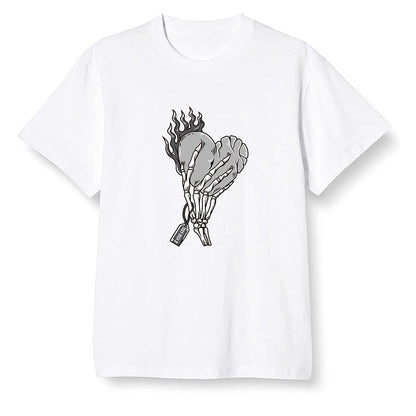 Pop Colour AJ1 Low GS Light Smoke Grey - Love it will pay  - White Men T-shirt