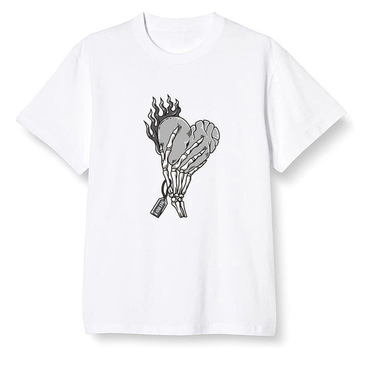 Pop Colour AJ1 Low GS Light Smoke Grey - Love it will pay  - White Men T-shirt