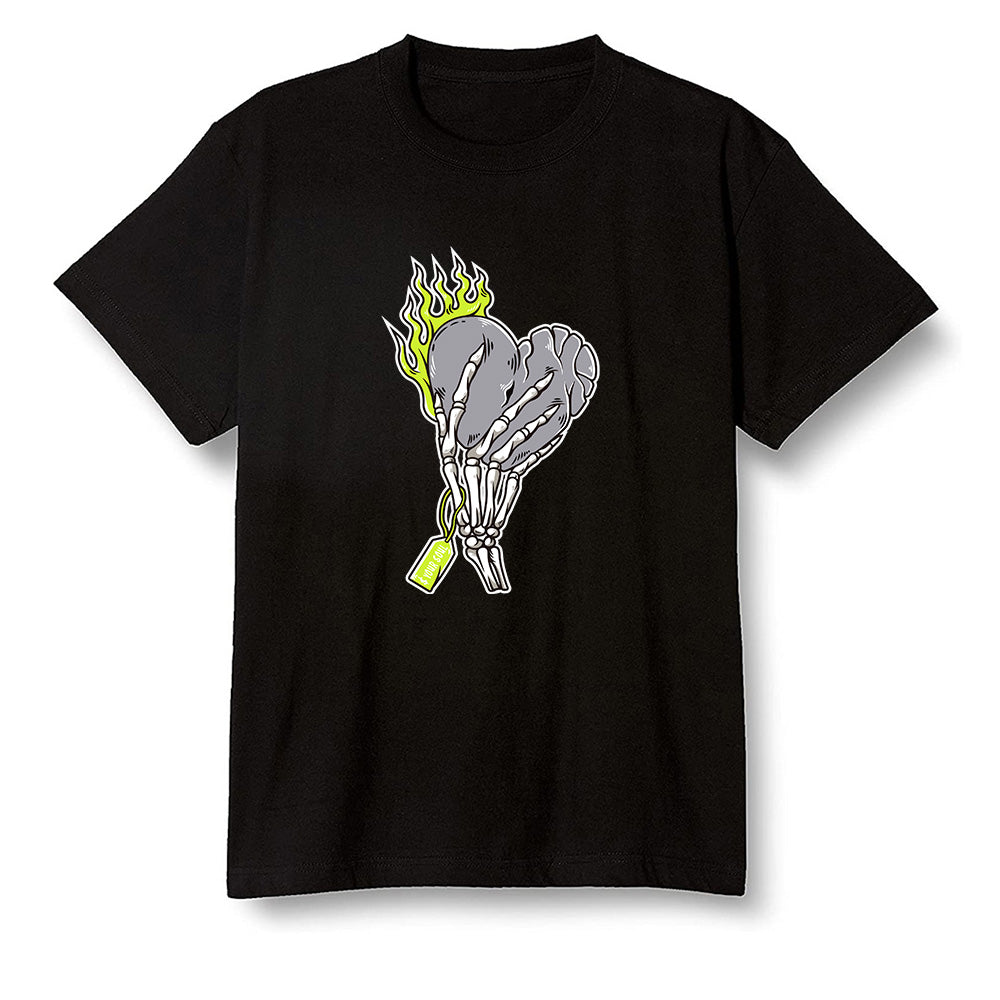 Pop Colour AJ1 Mid Grey Volt - Love it will pay  - Black Men T-shirt