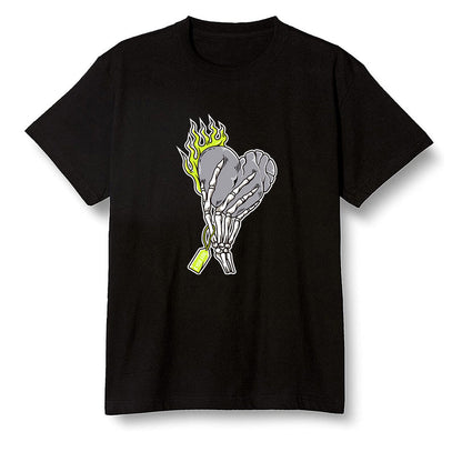 Pop Colour AJ1 Mid Grey Volt - Love it will pay  - Black Men T-shirt