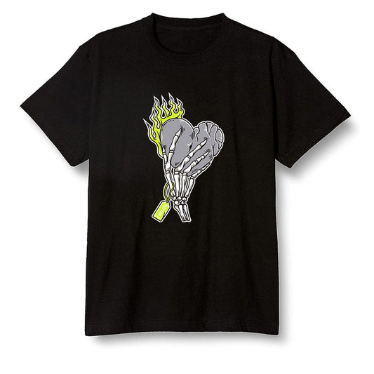 Pop Colour AJ1 Mid Grey Volt - Love it will pay  - Black Men T-shirt