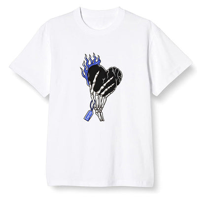 Pop Colour AJ1 Mid Hyper Royal - Love it will pay  - White Men T-shirt
