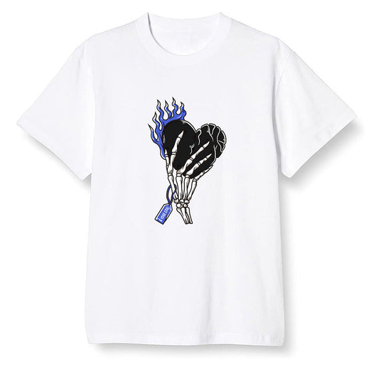 Pop Colour AJ1 Mid Hyper Royal - Love it will pay  - White Men T-shirt