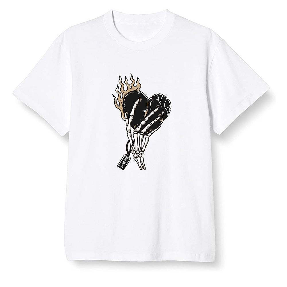 Pop Colour AJ1 Retro High OGetallic Gold - Love it will pay  - White Men T-shirt