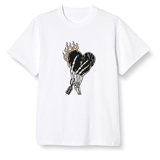 Pop Colour AJ1 Retro High OGetallic Gold - Love it will pay  - White Men T-shirt