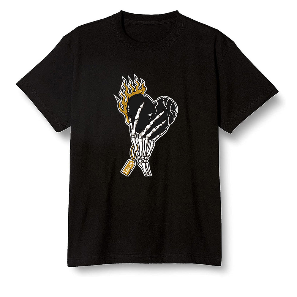 Pop Colour AJ1 Retro High OG Yellow Ochre - Love it will pay  - Black Men T-shirt