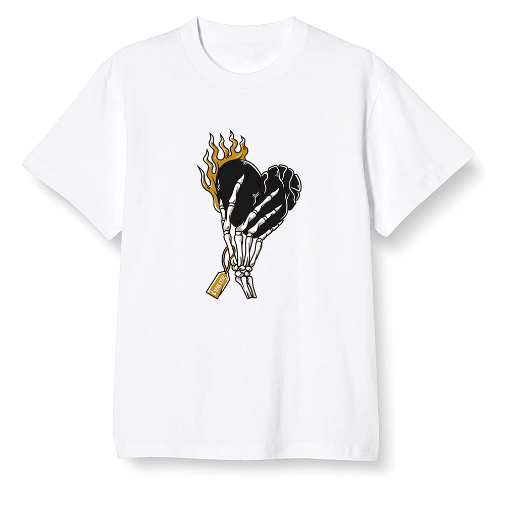 Pop Colour AJ1 Retro High OG Yellow Ochre - Love it will pay  - White Men T-shirt