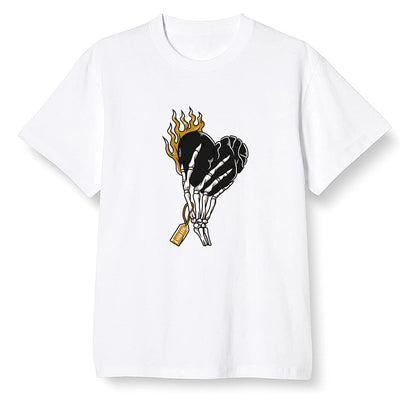 Pop Colour AJ1 Retro High OG Yellow Ochre - Love it will pay  - White Men T-shirt