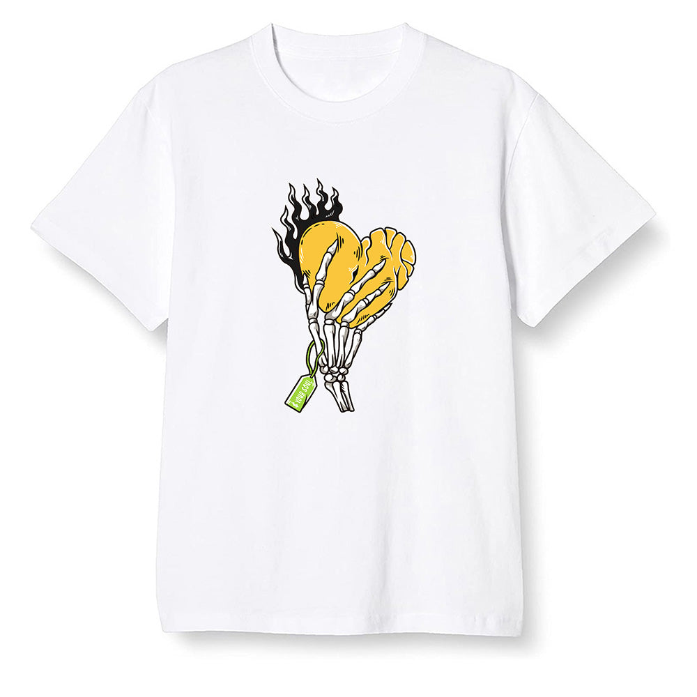 Pop Colour AJ1 Retro High OG Volt Gold - Love it will pay  - White Men T-shirt