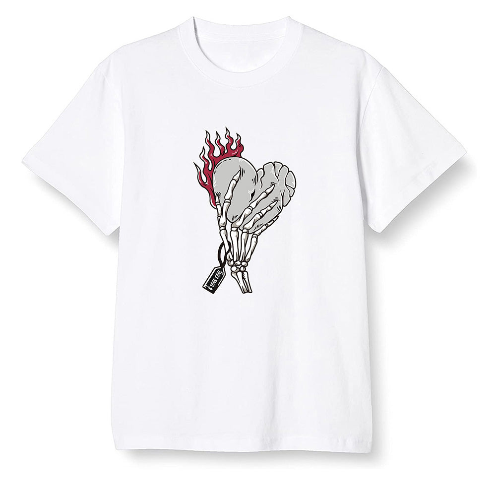 Pop Colour AJ1 Retro High OG Light Smoke Grey - Love it will pay  - White Men T-shirt