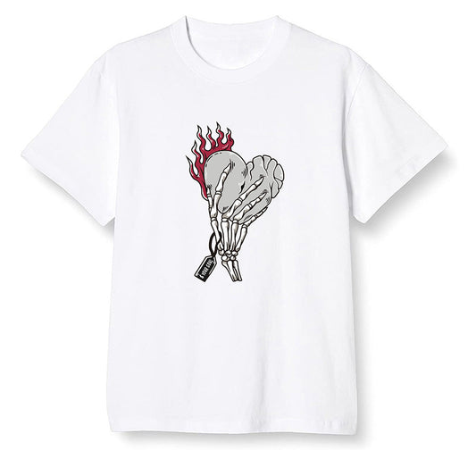 Pop Colour AJ1 Retro High OG Light Smoke Grey - Love it will pay  - White Men T-shirt