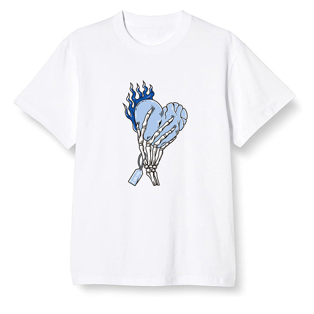 Pop Colour AJ1 Retro High OG Hyper Royal - Love it will pay  - White Men T-shirt