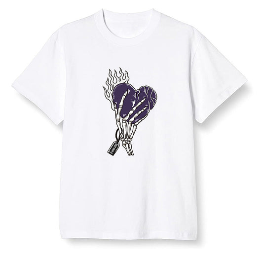 Pop Colour AJ1 Retro High OG Court Purple - Love it will pay  - White Men T-shirt