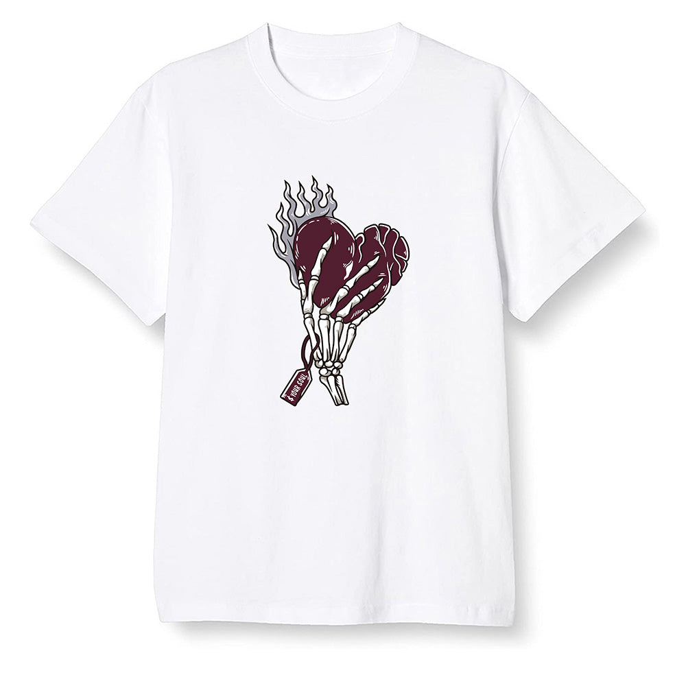Pop Colour AJ1 Retro High OG Bordeaux - Love it will pay  - White Men T-shirt