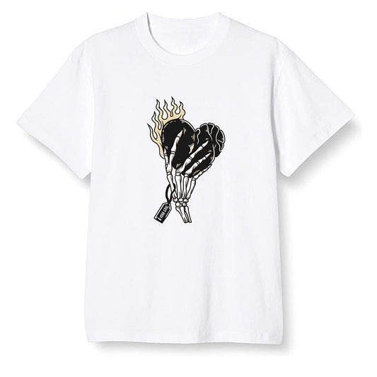 Pop Colour AJ1 Retro High OG NRG Gold TOE - Love it will pay  - White Men T-shirt