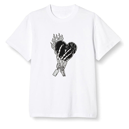 Pop Colour AJ1 High OG Silver TOE - Love it will pay  - White Men T-shirt