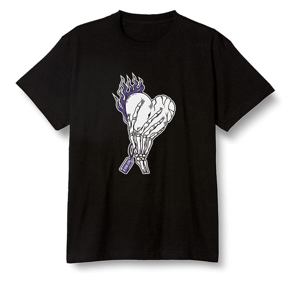 Pop Colour AJ1 High OG Court Purple - Love it will pay  - Black Men T-shirt