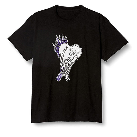 Pop Colour AJ1 High OG Court Purple - Love it will pay  - Black Men T-shirt