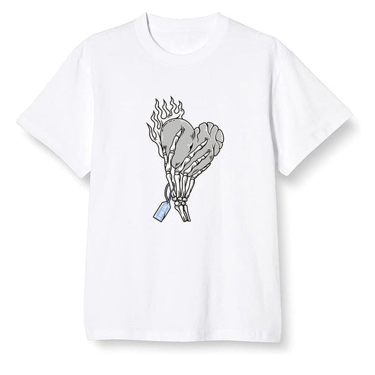 Pop Colour AJ1 High OG Wolf Grey/Sail/Photon Dust/White - Love it will pay  - White Men T-shirt