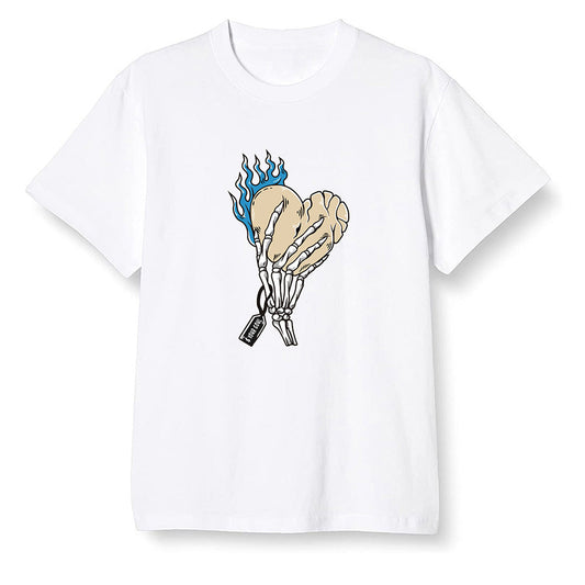 Pop Colour AJ1 Low Travis Scott X Fragment - Love it will pay  - White Men T-shirt