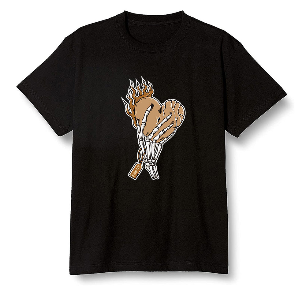 Pop Colour AJ6 Retro SP Travis Scott British Khaki - Love it will pay - Black Men T-shirt