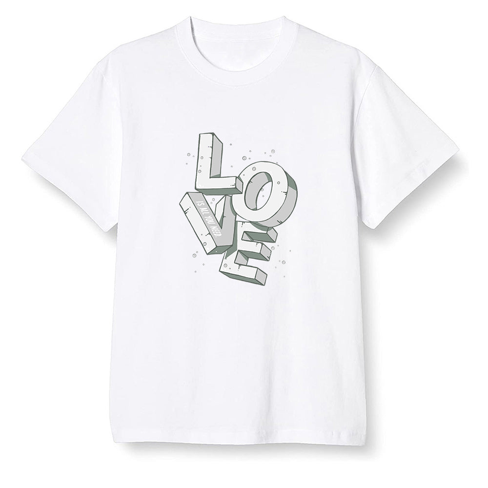 Pop Colour AJ1 Low Retro 'White' White/White-Metallic Silver - Love!  - White Men T-shirt