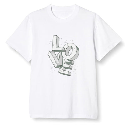 Pop Colour AJ1 Low Retro 'White' White/White-Metallic Silver - Love!  - White Men T-shirt