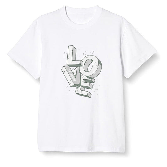Pop Colour AJ1 Low Retro 'White' White/White-Metallic Silver - Love!  - White Men T-shirt