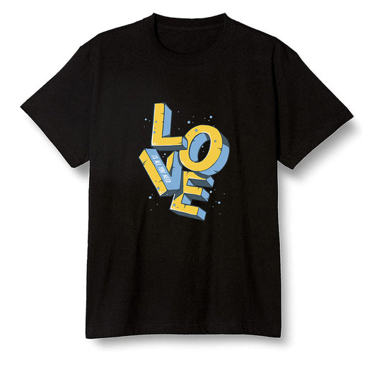 Pop Colour AJ1 Retro Low 'West Coast' White/Varsity Maize-University Blue - Love!  - Black Men T-shirt