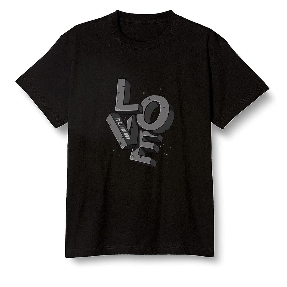Pop Colour AJ1 Low 'Triple Black' Black - Love!  - Black Men T-shirt