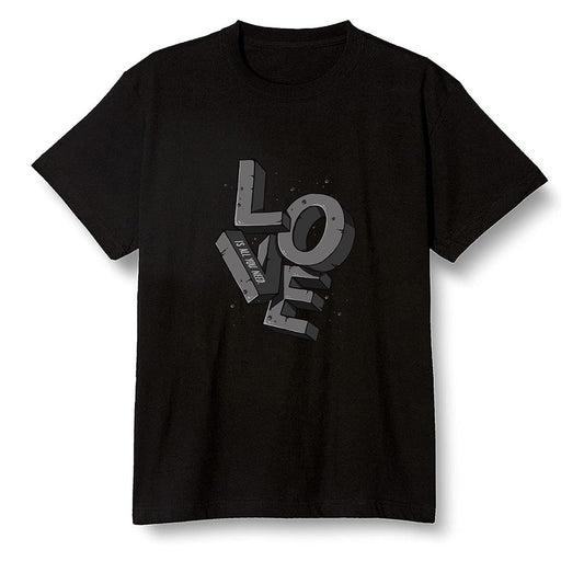 Pop Colour AJ1 Low 'Triple Black' Black - Love!  - Black Men T-shirt