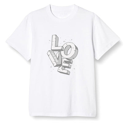 Pop Colour AJ1 Low Triple White - Love!  - White Men T-shirt